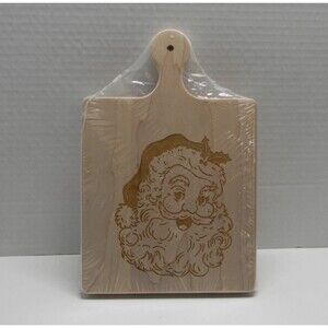 Classic Santa Christmas Cheese Board Gift Party Home Decor Charcuterie NEW
